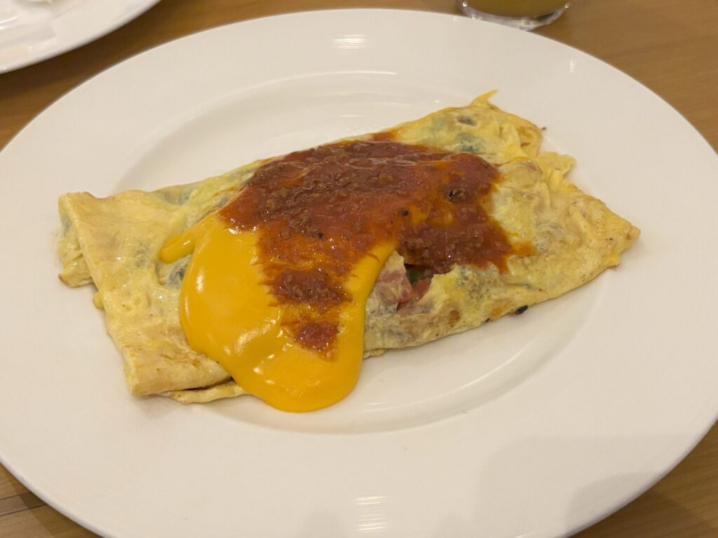 オーダーしたウェスティンスペシャルオムレツ