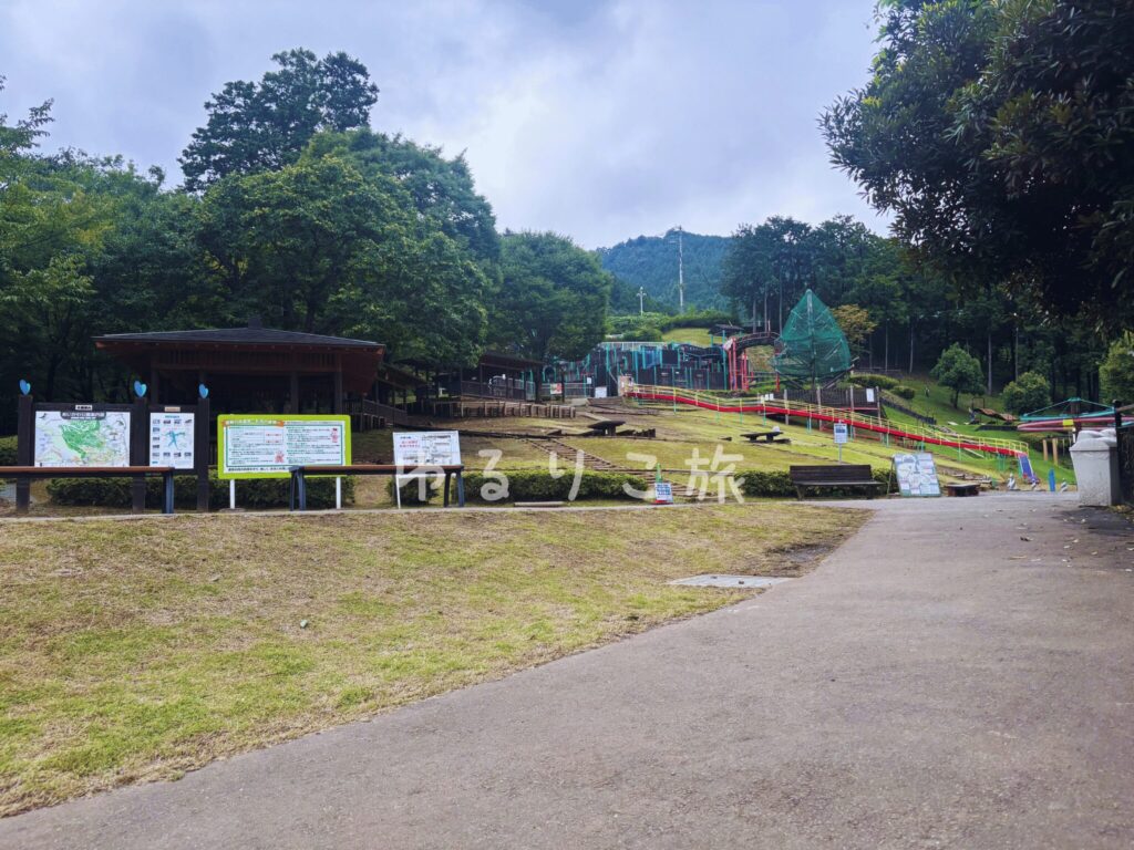 あいかわ公園の冒険の森アスレチック