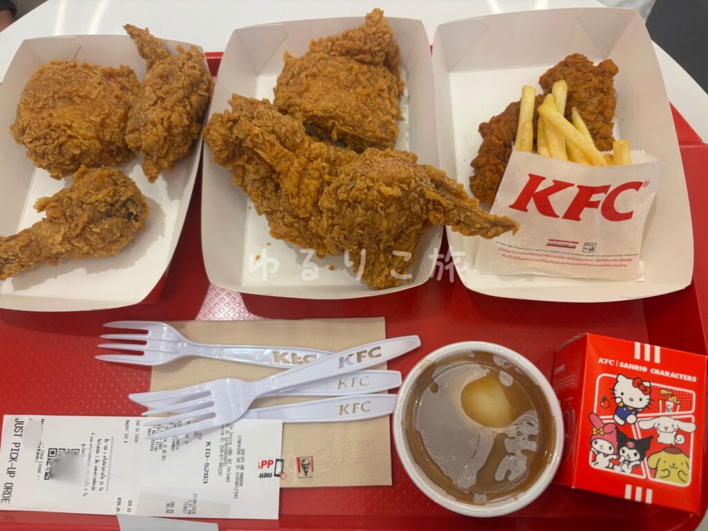 One BangkokのKFCで注文したセット
