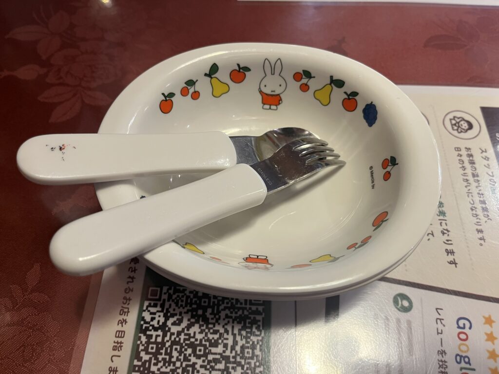 GGC高崎本店で用意された子ども用食器